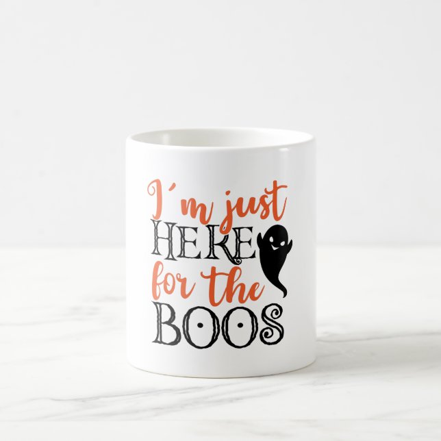 Caneca De Café Estou aqui para o Boos Halloween Engraçado (Centro)