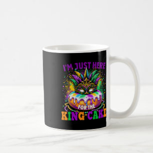Caneca De Café Estou aqui para o Rei Bolo Mardi Gras