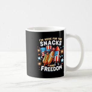 Caneca De Café Estou aqui pelos aperitivos e pela independência d