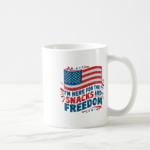 Caneca De Café Estou aqui pelos aperitivos e pela liberdade.