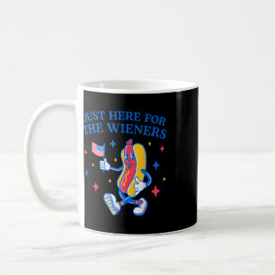 Caneca De Café Estou Aqui Só Para Os Cachorros Quentes 4 De Julho