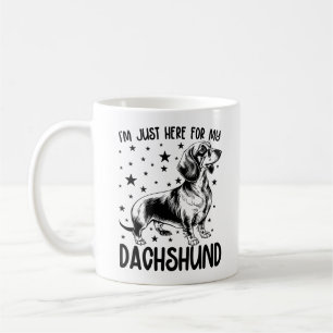 Caneca De Café Estou Aqui Só Pelo Meu Dachshund Engraçado Cachorr