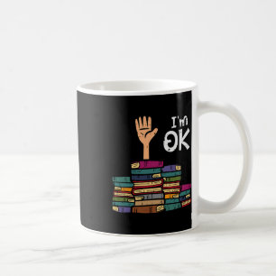Caneca De Café Estou Bem Divertido Ler Livro Leitura Bibliotecári