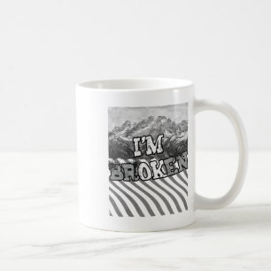Caneca De Café Estou Bem Quebrado-estou Quebrado