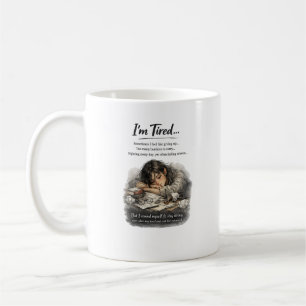 Caneca De Café Estou Cansado Mas Ainda Forte Arte de Citação Insp