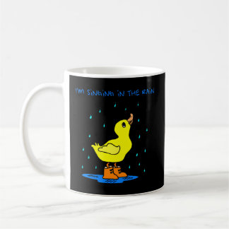 Caneca De Café Estou Cantando Na Chuva - Pequeno Animal De Pato -