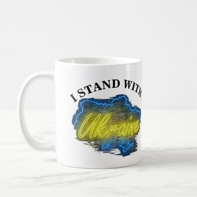 CANECA DE CAFÉ ESTOU COM A UCRÂNIA (Esquerda)