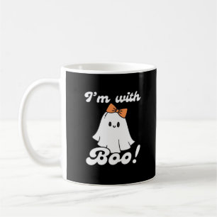 Caneca De Café Estou Com Boo Estilo Retro Engraçado