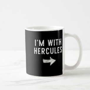 Caneca De Café Estou com Hércules Fantasia de Casal Engraçada de 