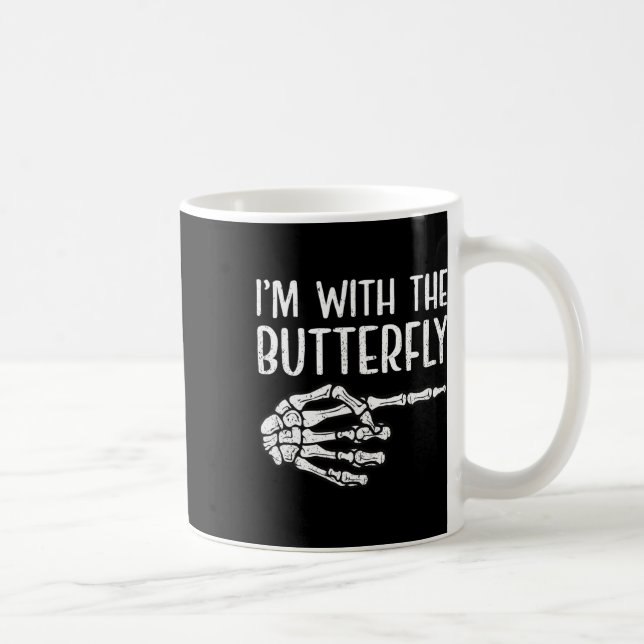 Caneca De Café Estou com o esqueleto da borboleta. (Direita)