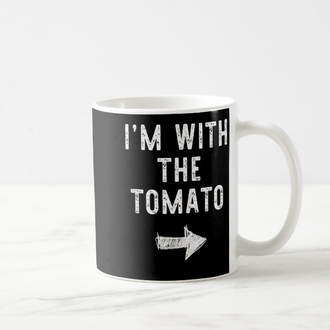 Caneca De Café Estou Com O Tomate Roupa de Casal Engraçada de Hal (Direita)