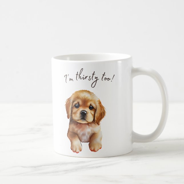 Caneca De Café Estou com sede muito triste cachorrinho Mug (Direita)