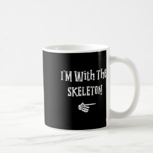 Caneca De Café Estou com Skeleton Halloween Casais engraçados