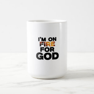 CANECA DE CAFÉ ESTOU EM FOGO POR DEUS.