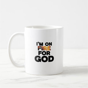 CANECA DE CAFÉ ESTOU EM FOGO POR DEUS.