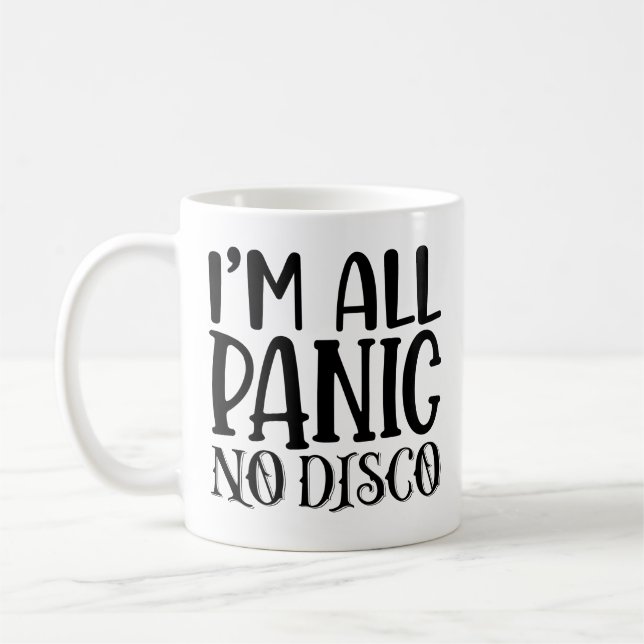 Caneca De Café Estou Em Pânico Sem Disco (Esquerda)