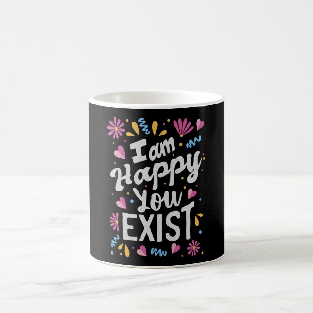 Caneca De Café Estou feliz que você exista (Centro)