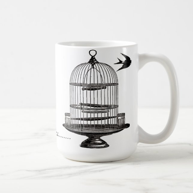 Caneca De Café Estou fora daqui, Victorian Birdcage Mug (Direita)