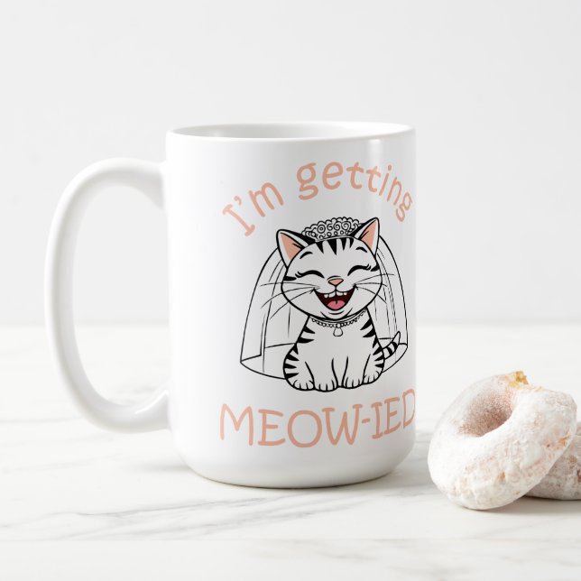 Caneca De Café Estou Me Meow-ificando! (Com Donut)
