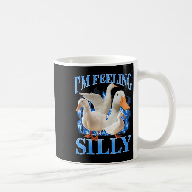Caneca De Café Estou me sentindo Bobo Engraçado, ganso Meme Bootl (Direita)