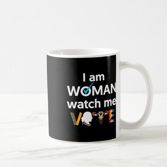 Caneca De Café Estou Mulher Vejam-me Votar 1 (Direita)