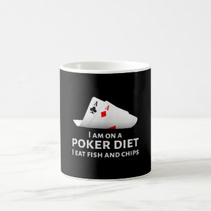 Caneca De Café Estou Numa Dieta De Pôquer Comendo Peixes E Chips