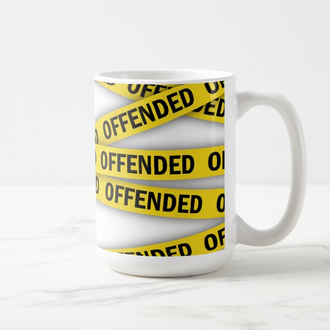 Caneca De Café Estou ofendido que a fita policial não atravesse (Direita)