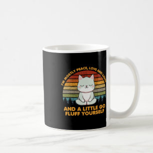 Caneca De Café Estou Principalmente Paz Amor Divertido Yoga Posiç