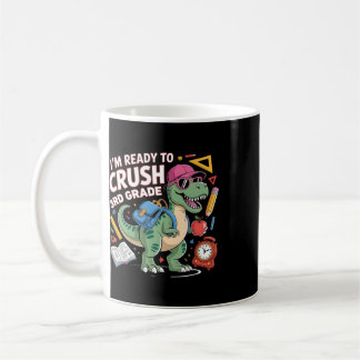 Caneca De Café Estou Pronto Para Detonar o 3º Ano Dinossauro Volt