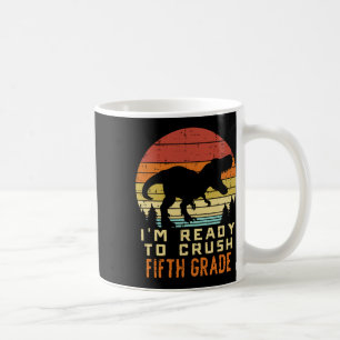 Caneca De Café Estou Pronto Para Dominar a 5ª Quinta Série Dinoss