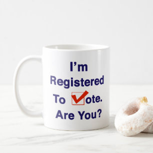 Caneca De Café Estou registrado para votar