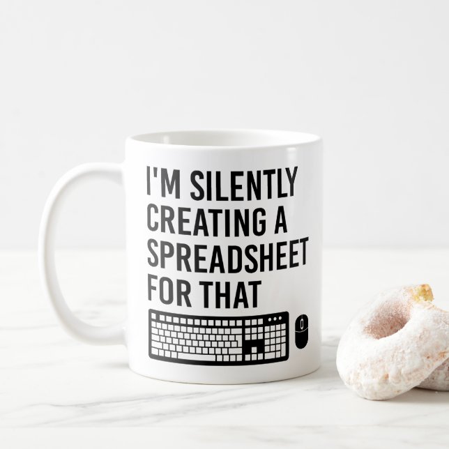 Caneca De Café Estou Silenciosamente Criando Um Aconselhamento de (Com Donut)