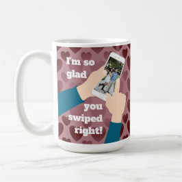 Caneca De Café Estou tão feliz que você deslizou para a direita! 