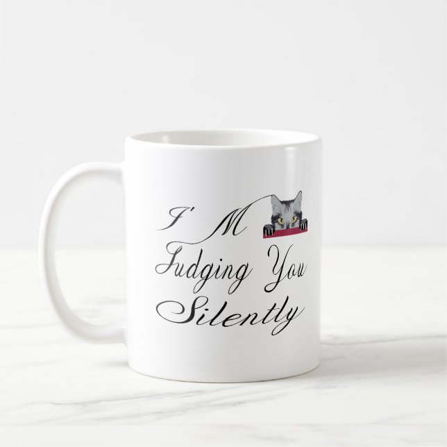Caneca De Café Estou te julgando silenciosamente (Esquerda)