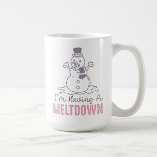 Caneca De Café Estou tendo uma fusão - Design de Snowman engraçad