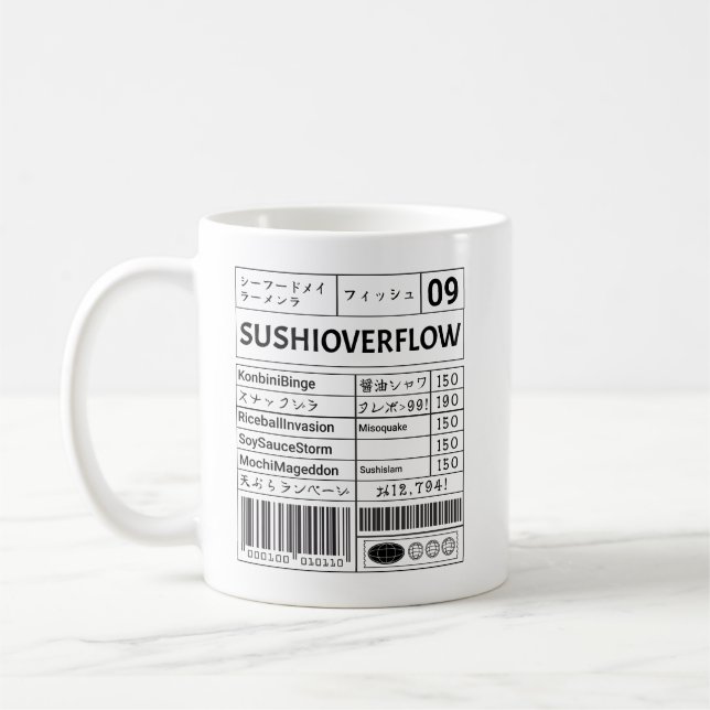 Caneca De Café Estouro do CDsushi (Esquerda)