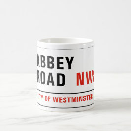 Caneca De Café Estrada da abadia, sinal de rua de Londres