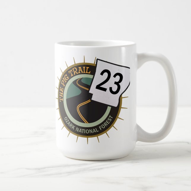Caneca De Café Estrada da motocicleta de Arkansas da estrada 23 (Direita)