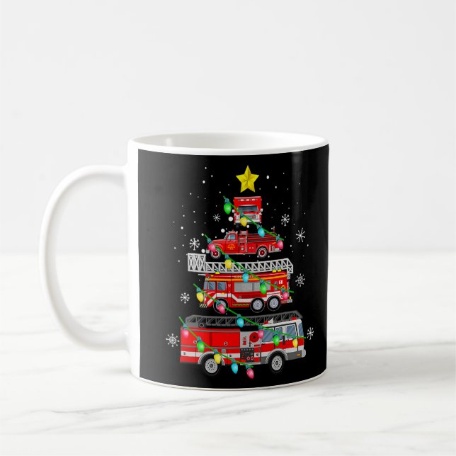 Caneca De Café Estrada de Fogo Engraçado, Árvore de Natal Xmas T (Esquerda)
