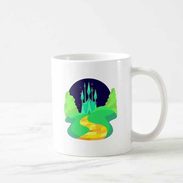 Caneca De Café estrada de tijolos amarela (Direita)