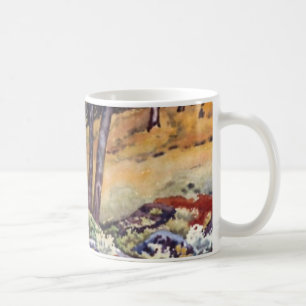 Caneca De Café Estrada do País Mug campos florestais abertos