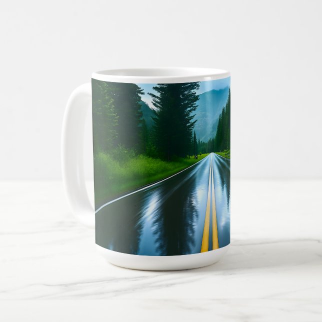 Caneca De Café Estrada Florestal Vidro (Frente Esquerda)