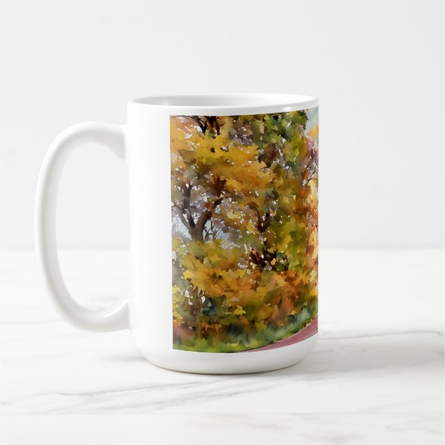 Caneca De Café Estrada Rural de Outono Perto de Pottstown.  (Esquerda)