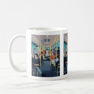 Caneca De Café Estranho no Ônibus Pintura de Alfred Fox