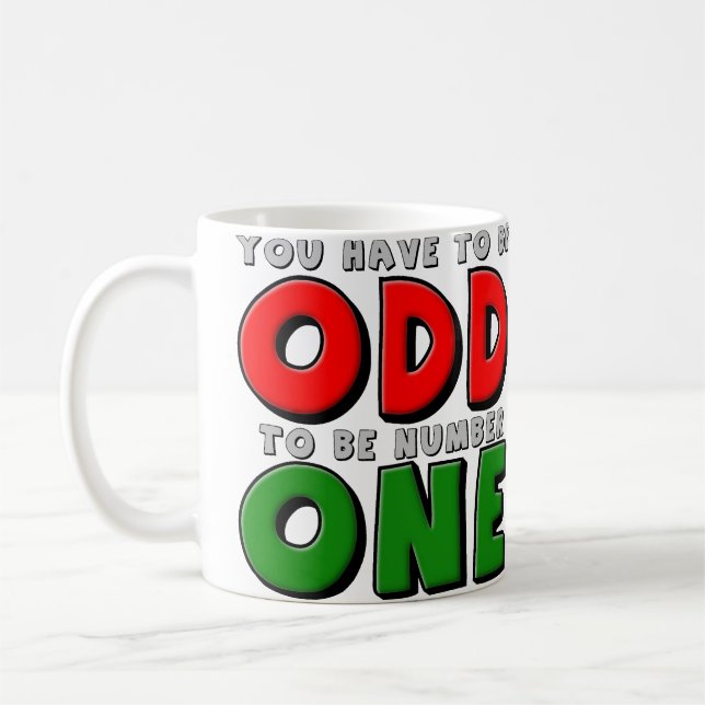 Caneca De Café Estranho Ser o Número Um (Esquerda)