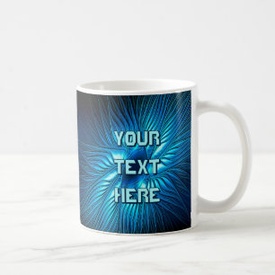 Caneca De Café Estrela Azul Esculpida