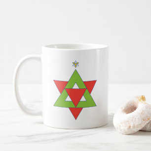 Caneca De Café Estrela da Árvore de Natal de David