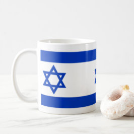 Caneca De Café Estrela de David Bandeira Judaica Israel Patriótic