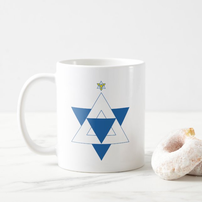 Caneca De Café Estrela de Natal de Davi (Com Donut)