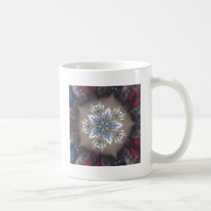 Caneca De Café Estrela de Natal Festiva brilhante Azul-brilhante